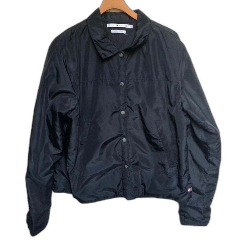 Tommy Hilfiger Black Jacket Size Extra Large Casual Basic School Minimalist